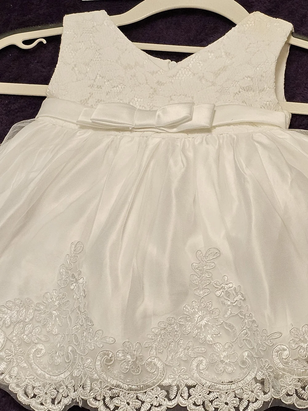 Baby Exquisite 5 PC  Dress,  Headband, Socks, Pin-on Large Bow & Purse 6mth